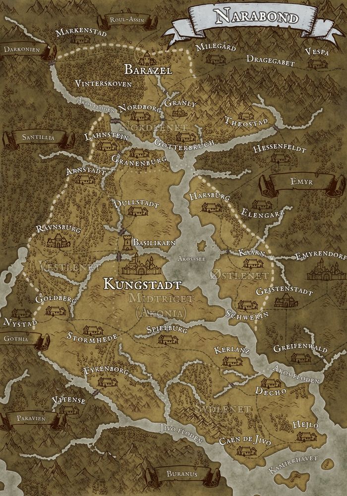Kort over Narabond