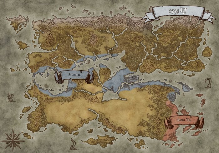 Kort over år 1543 FJ